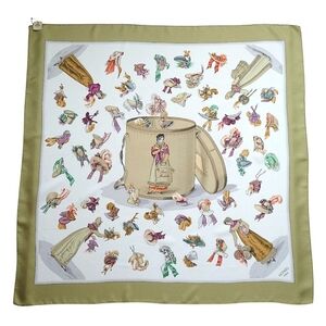 HERMES Paris Modiste Silk Scarf 90 New Authentic